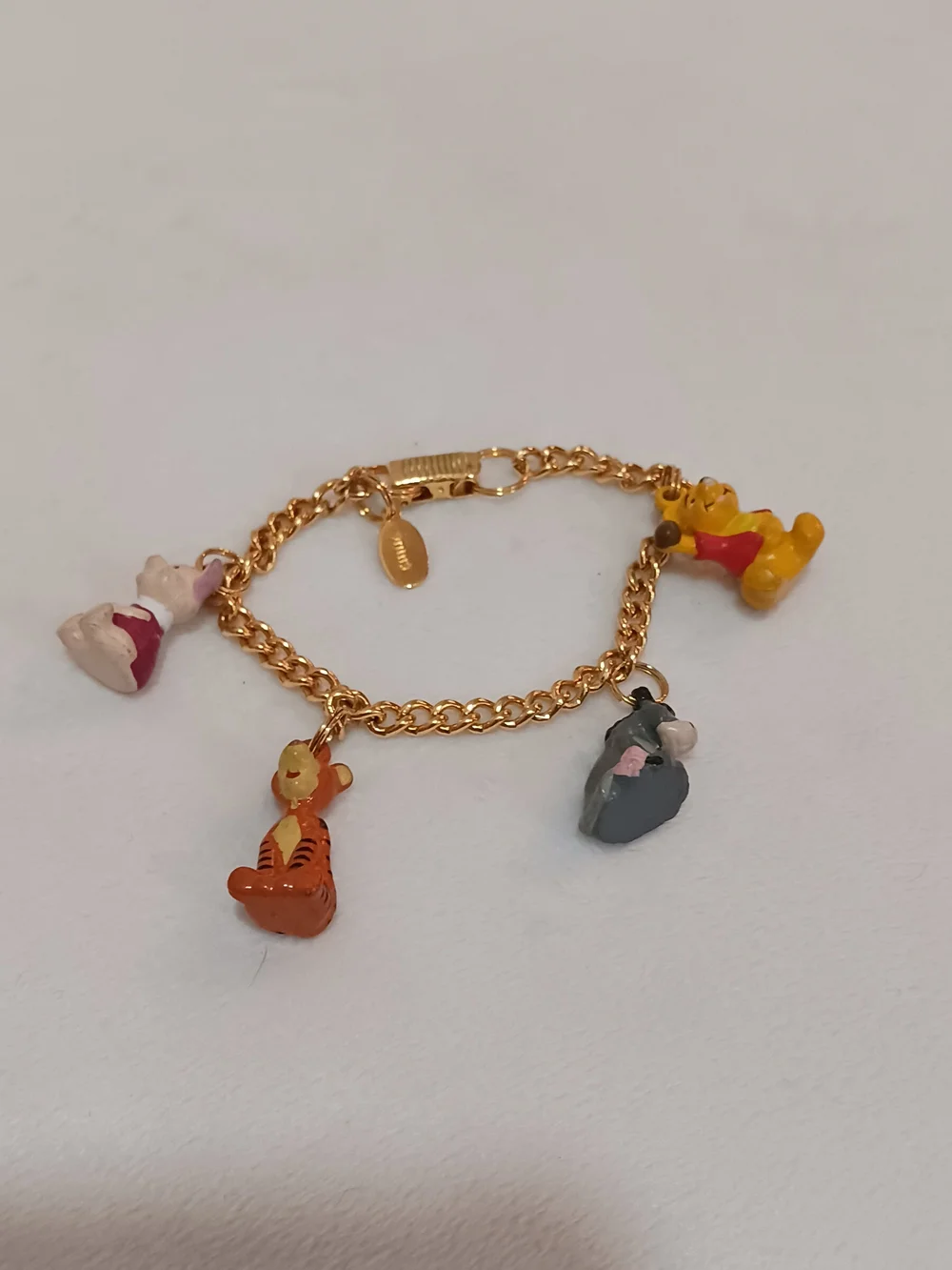 Disney Gold-tone Charm Bracelet with Small Logo Tag